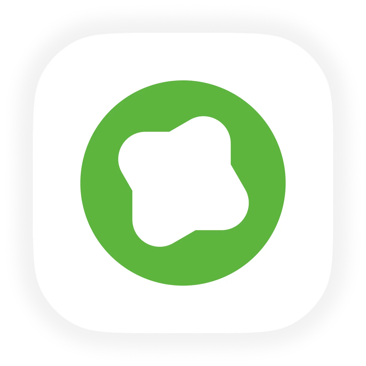 めもっとのアイコン。にっこりと微笑む薄緑色のスライムのようなキャラクターが描かれています。